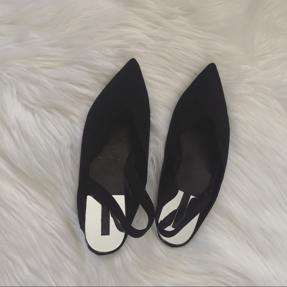Zara Suede Slingback Flats